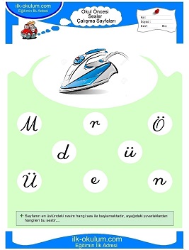 Çocuklar İçin ü Sesi Çalışma Sayfaları 